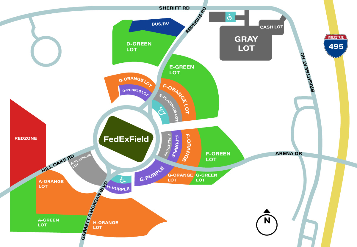 FedEx Field Seating Chart, FedEx Field